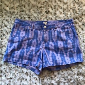 J crew stretch printed Ikat shorts